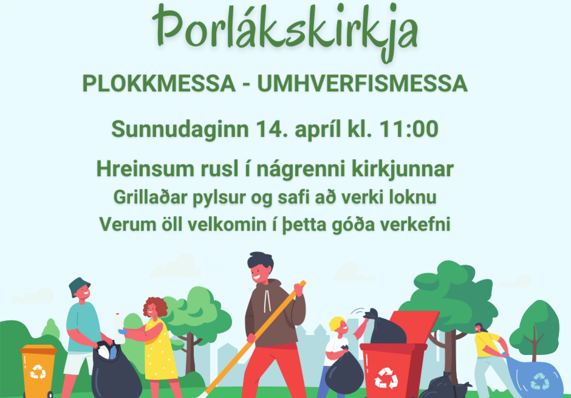 Plokkmessa - umhverfismessa í Þorlákskirkju